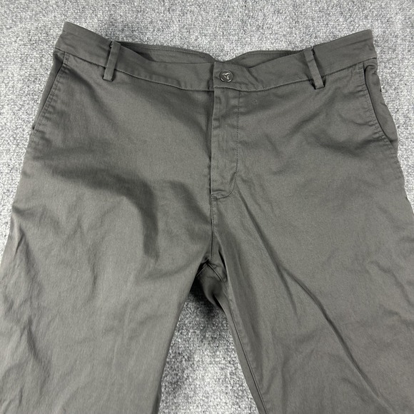 Birddogs Pants Mens 34x32 Gray Chino Slim Fit Lined Stretch Casual Golf Travel - Picture 3 of 10